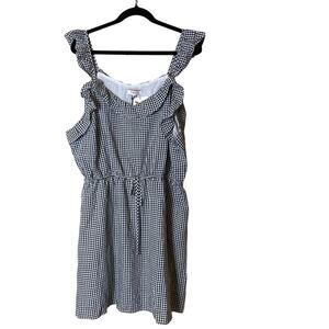 NWT Andree Gingham Off Shoulder Dress Size‎ 1X